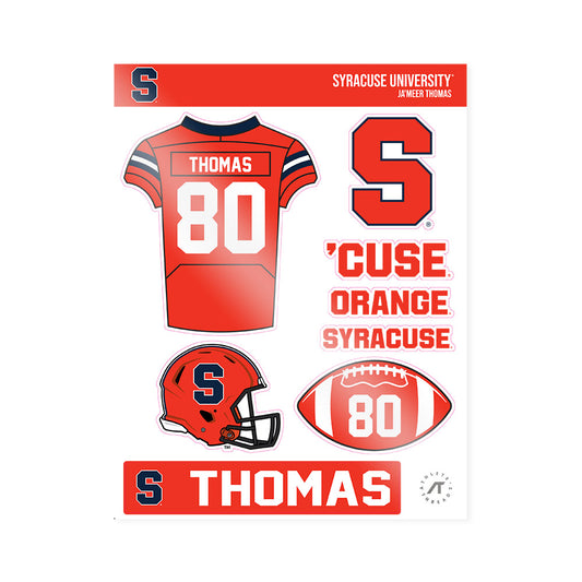 Syracuse - NCAA Football : Ja'Meer Thomas - Sticker Sheet-0