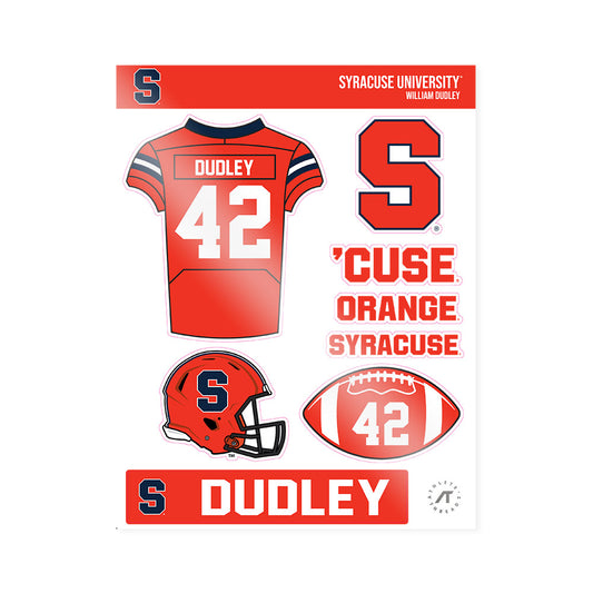 Syracuse - NCAA Football : William Dudley - Sticker Sheet-0