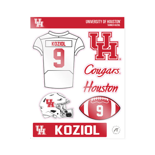 Houston - NCAA Football : Tanner Koziol - Sticker Sheet-0