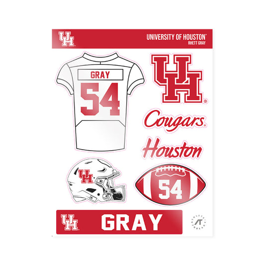 Houston - NCAA Football : Rhett Gray - Sticker Sheet-0