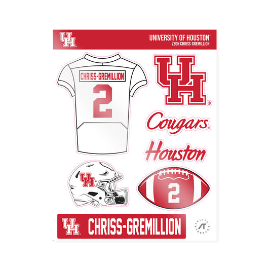 Houston - NCAA Football : Zeon Chriss-Gremillion - Sticker Sheet-0