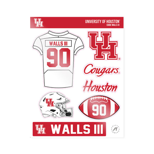 Houston - NCAA Football : Eddie Walls III - Sticker Sheet-0