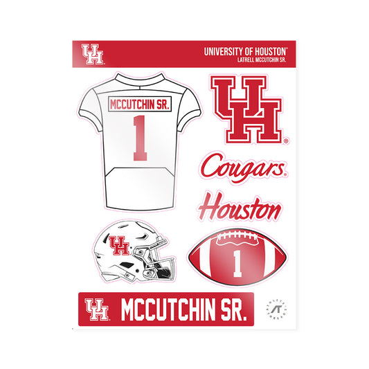 Houston - NCAA Football : Latrell McCutchin Sr. - Sticker Sheet-0
