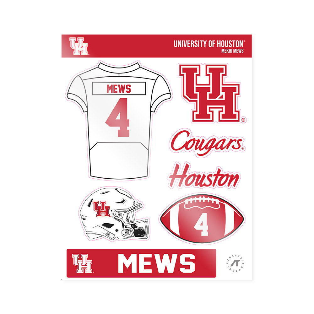 Houston - NCAA Football : Mekhi Mews - Sticker Sheet-0