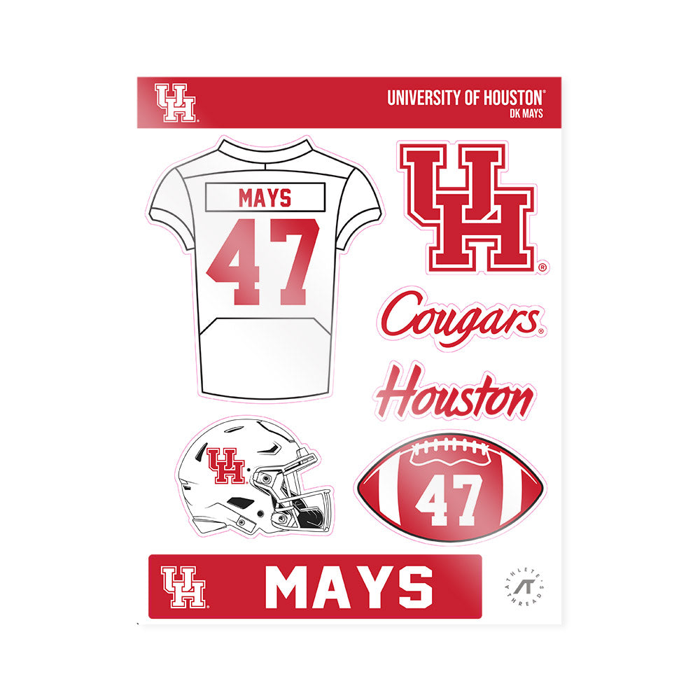 Houston - NCAA Football : Dk Mays - Sticker Sheet-0