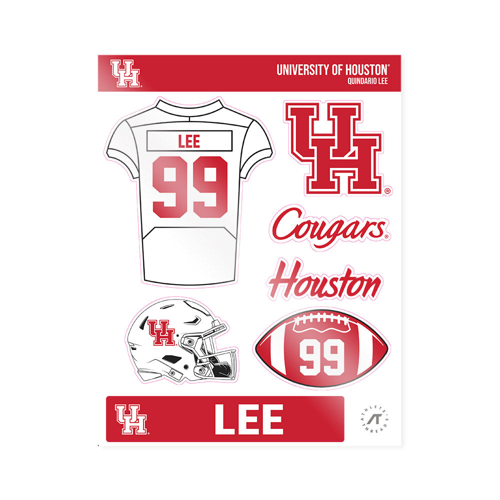 Houston - NCAA Football : Quindario Lee - Sticker Sheet-0