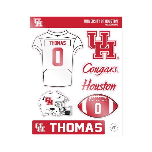 Houston - NCAA Football : Amare Thomas - Sticker Sheet-0