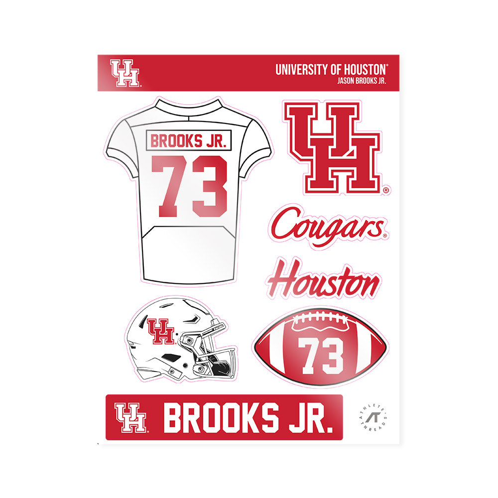 Houston - NCAA Football : Jason Brooks Jr. - Sticker Sheet-0