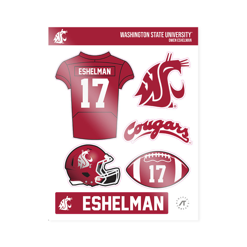 WSU - NCAA Football : Owen Eshelman - Sticker Sheet-0