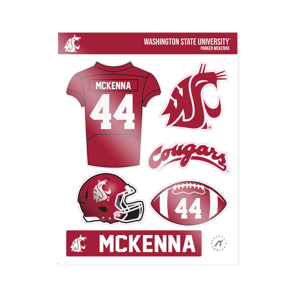 WSU - NCAA Football : Parker McKenna - Sticker Sheet-0