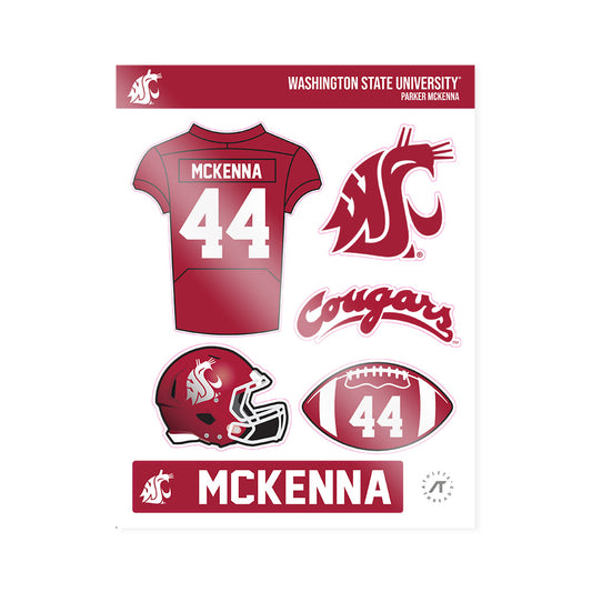 WSU - NCAA Football : Parker McKenna - Sticker Sheet-0