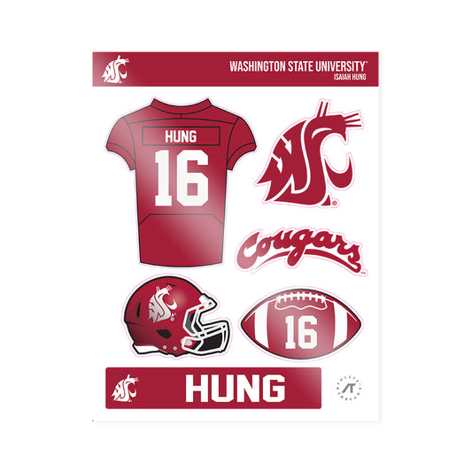 WSU - NCAA Football : Isaiah Hung - Sticker Sheet-0