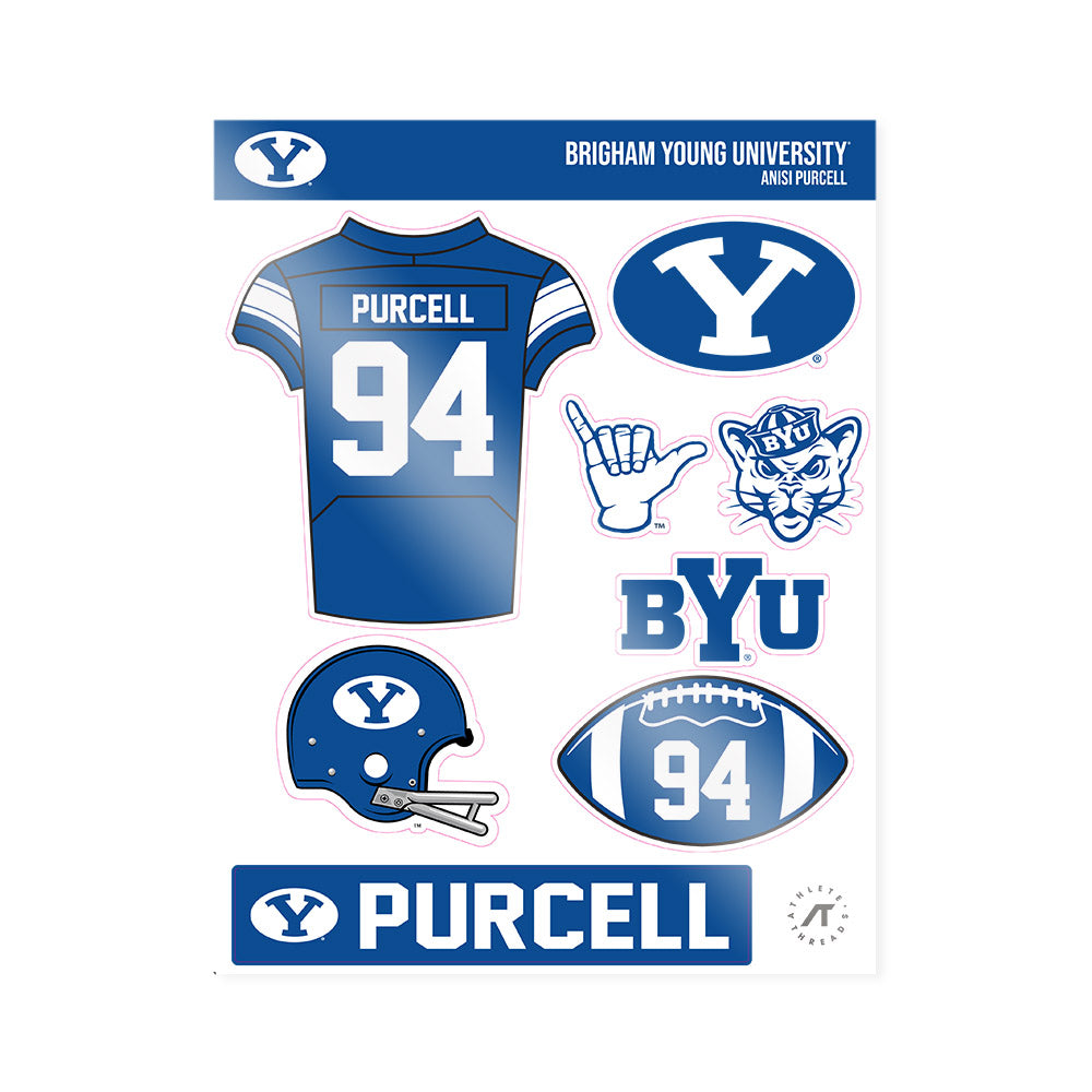 BYU - NCAA Football : Anisi Purcell - Sticker Sheet-0