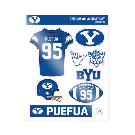 BYU - NCAA Football : Alvin Puefua - Sticker Sheet-0