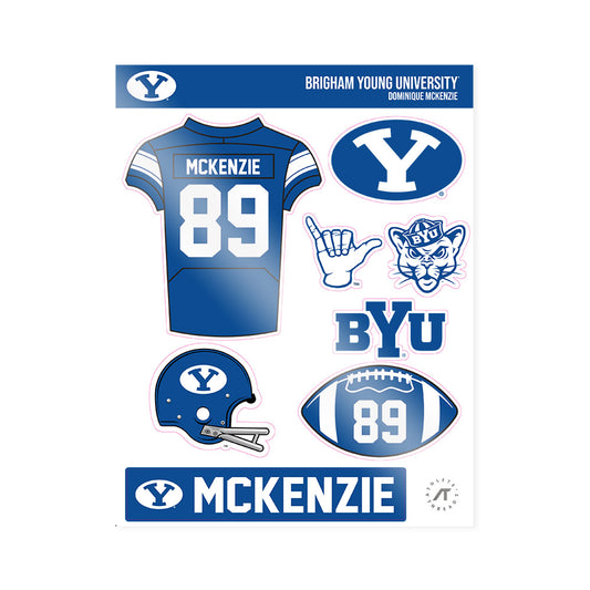 BYU - NCAA Football : Dominique McKenzie - Sticker Sheet-0