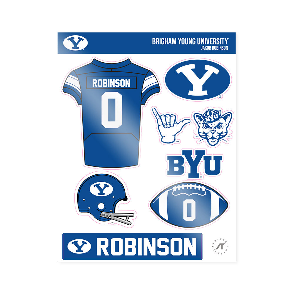 BYU - NCAA Football : Jakob Robinson - Sticker Sheet-0