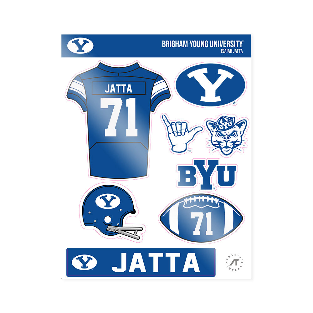 BYU - NCAA Football : Isaiah Jatta - Sticker Sheet-0