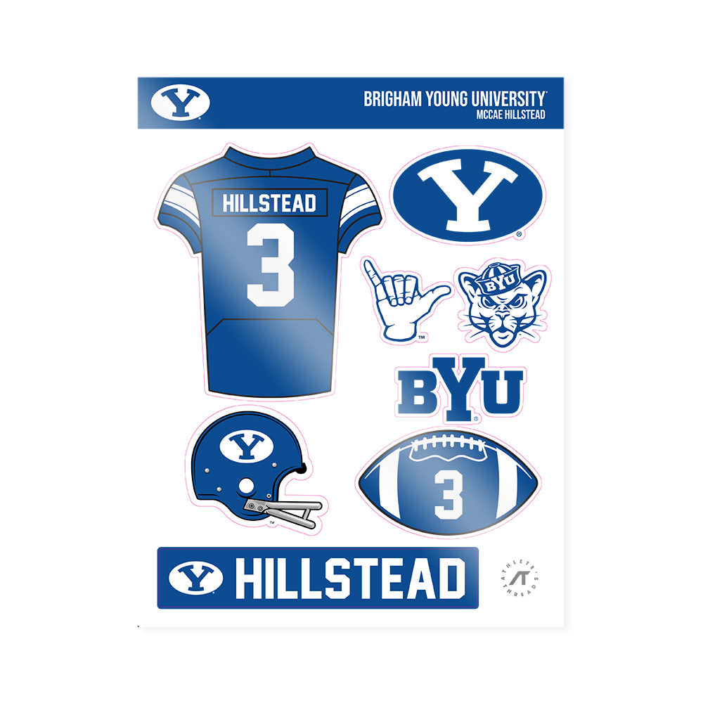 BYU - NCAA Football : McCae Hillstead - Sticker Sheet-0