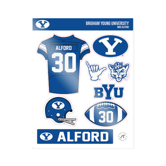 BYU - NCAA Football : Max Alford - Sticker Sheet-0