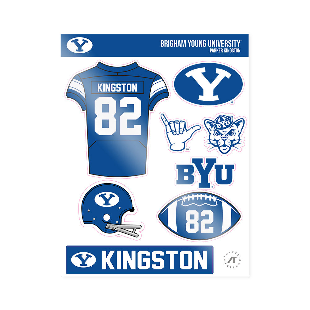 BYU - NCAA Football : Parker Kingston - Sticker Sheet-0