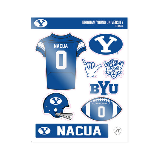BYU - NCAA Football : Tei Nacua - Sticker Sheet-0