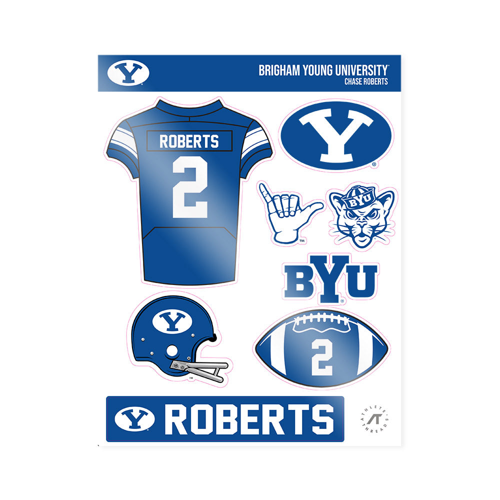 BYU - NCAA Football : Chase Roberts - Sticker Sheet-0