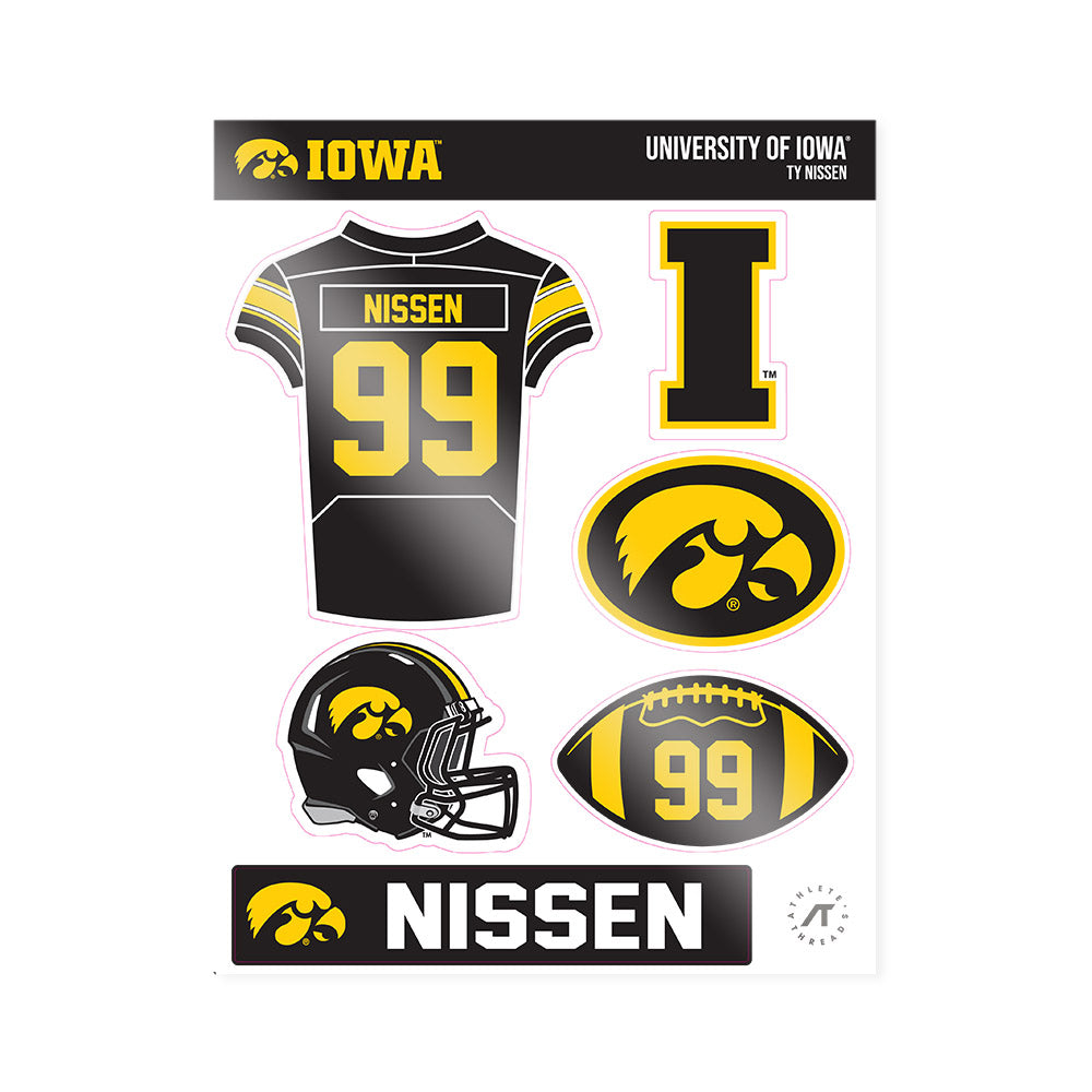 Iowa - NCAA Football : Ty Nissen - Sticker Sheet-0