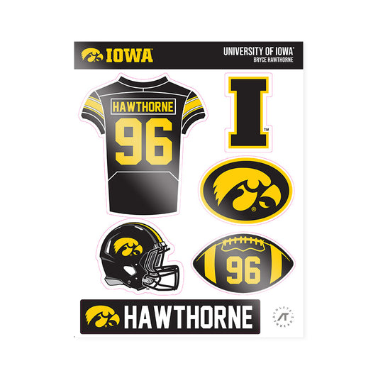 Iowa - NCAA Football : Bryce Hawthorne - Sticker Sheet-0