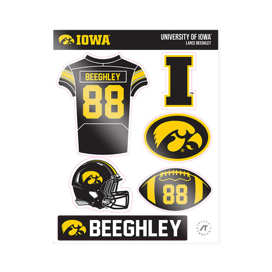 Iowa - NCAA Football : Lance Beeghley - Sticker Sheet-0