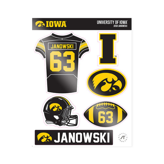 Iowa - NCAA Football : Josh Janowski - Sticker Sheet-0