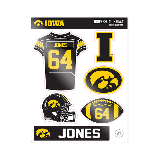 Iowa - NCAA Football : Leighton Jones - Sticker Sheet-0