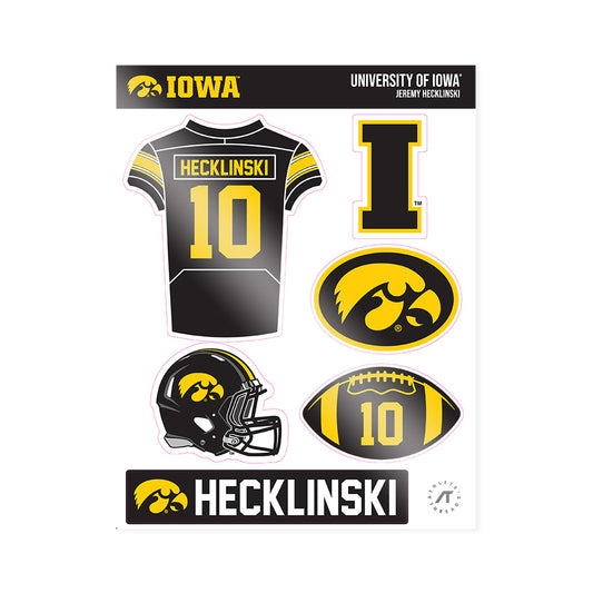 Iowa - NCAA Football : Jeremy Hecklinski - Sticker Sheet-0