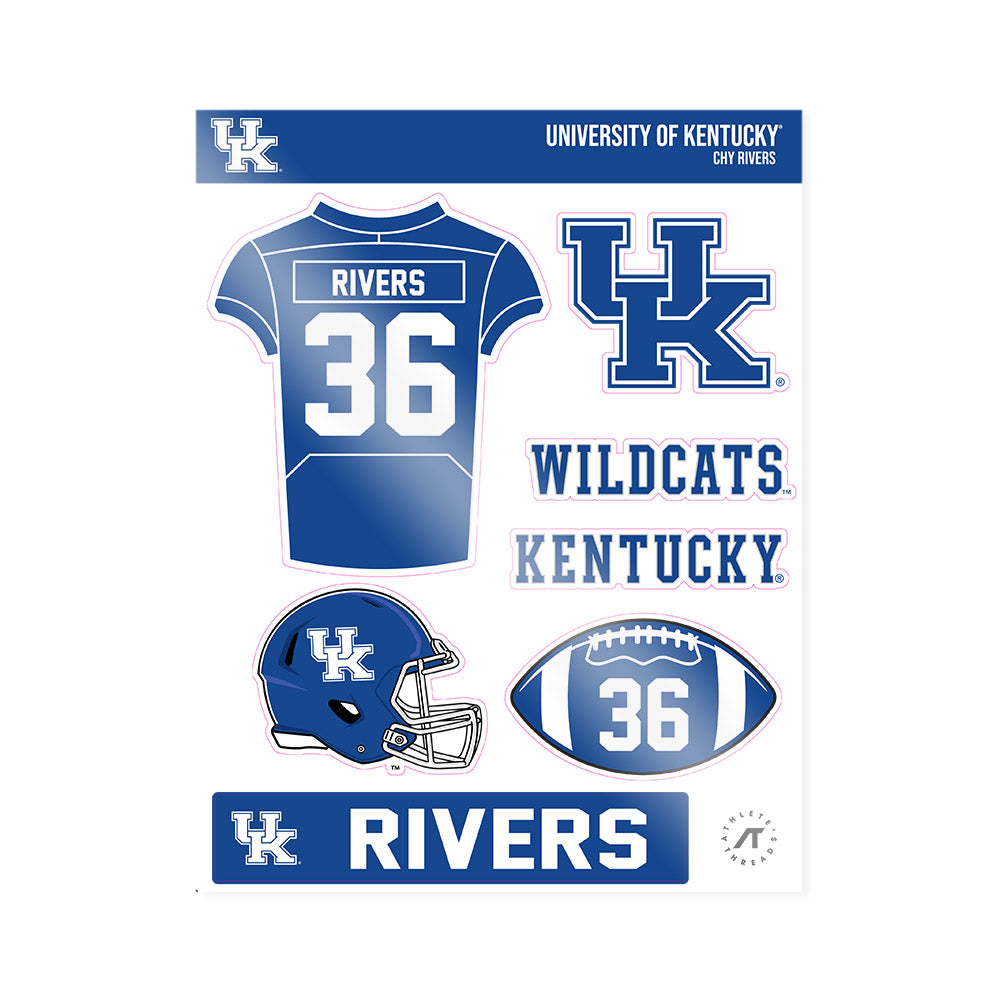 Kentucky - NCAA Football : Chy Rivers - Sticker Sheet-0