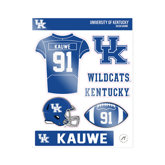 Kentucky - NCAA Football : Jacob Kauwe - Sticker Sheet-0