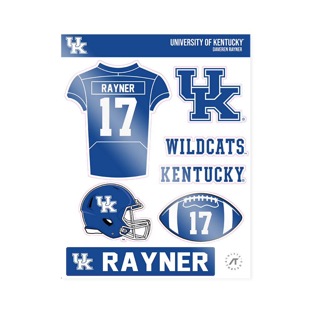 Kentucky - NCAA Football : Daveren Rayner - Sticker Sheet-0