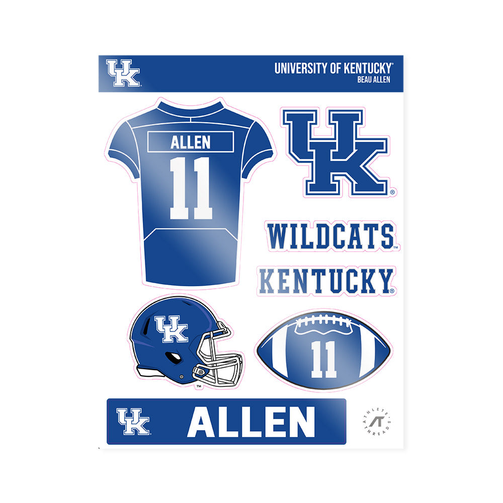 Kentucky - NCAA Football : Beau Allen - Sticker Sheet-0