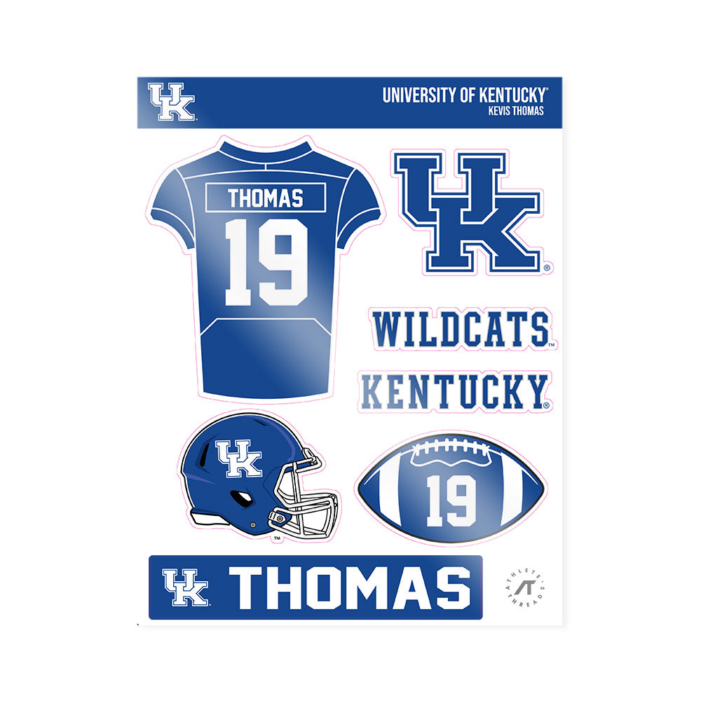 Kentucky - NCAA Football : Kevis Thomas - Sticker Sheet-0