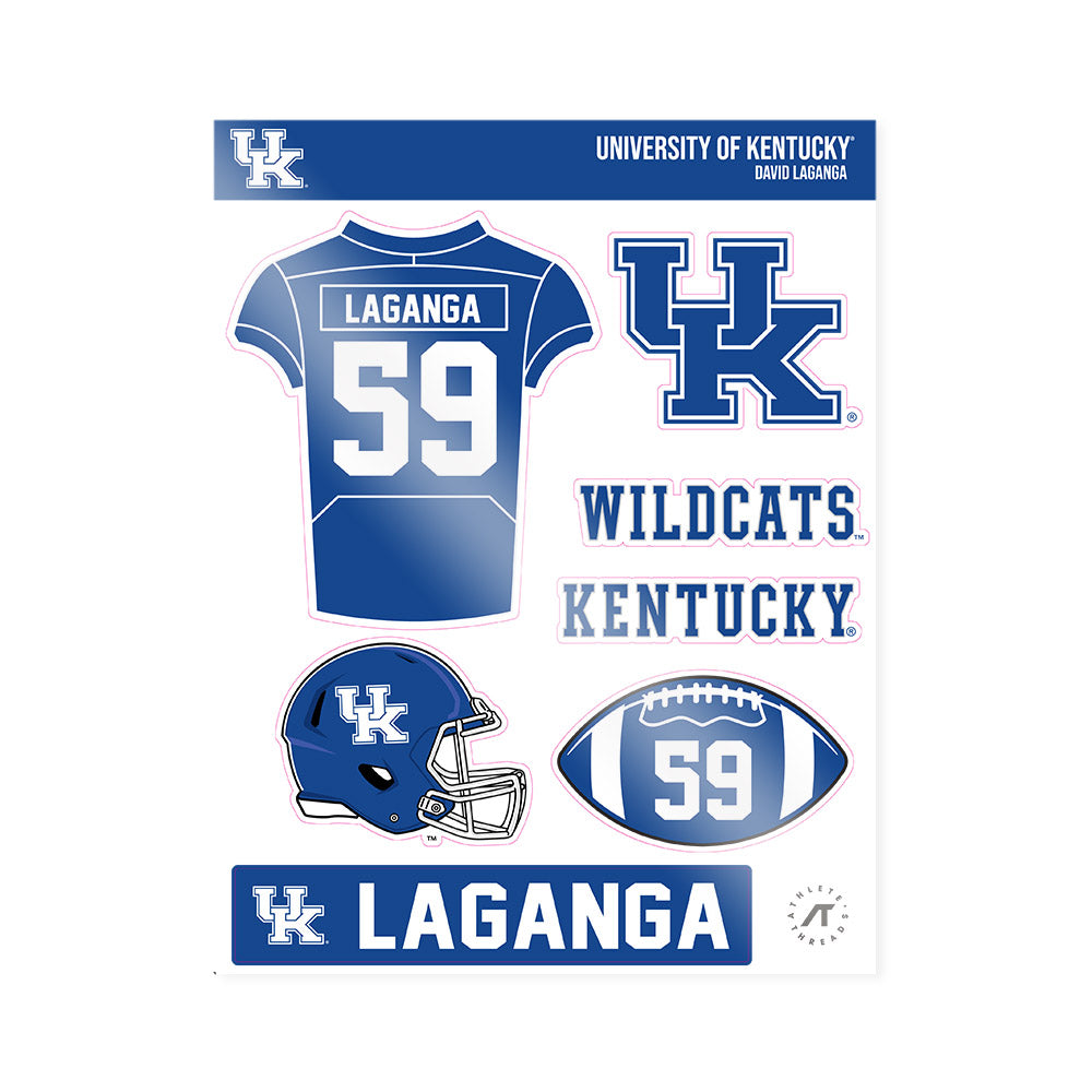 Kentucky - NCAA Football : David LaGanga - Sticker Sheet-0