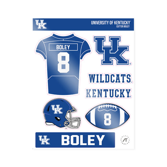 Kentucky - NCAA Football : Cutter Boley - Sticker Sheet-0