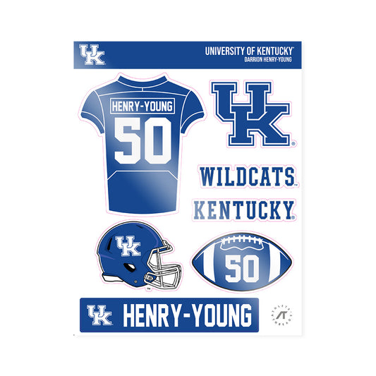 Kentucky - NCAA Football : Darrion Henry-Young - Sticker Sheet-0