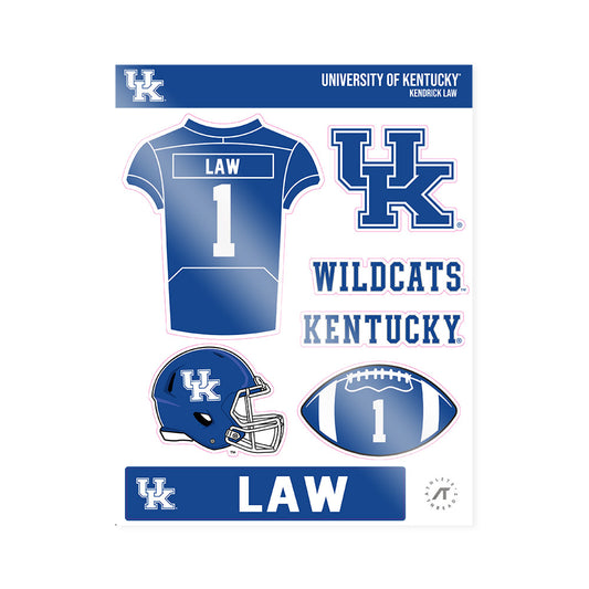 Kentucky - NCAA Football : Kendrick Law - Sticker Sheet-0