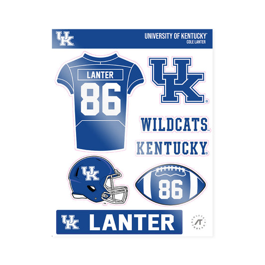 Kentucky - NCAA Football : Cole Lanter - Sticker Sheet-0