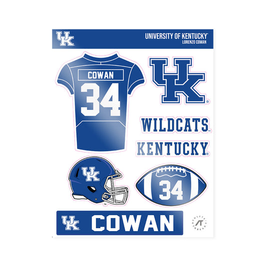 Kentucky - NCAA Football : Lorenzo Cowan - Sticker Sheet-0