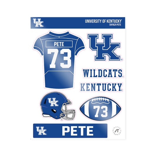 Kentucky - NCAA Football : Shiyazh Pete - Sticker Sheet-0