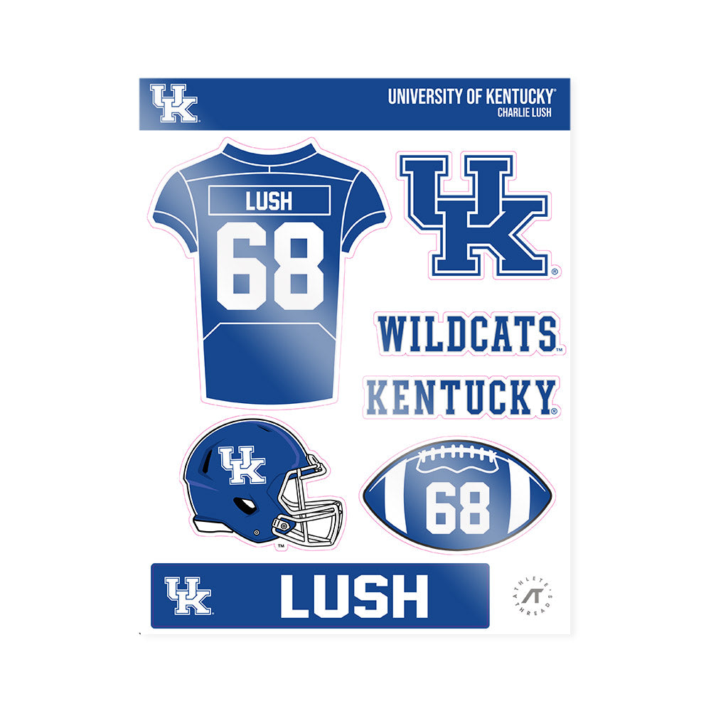 Kentucky - NCAA Football : Charlie Lush - Sticker Sheet-0