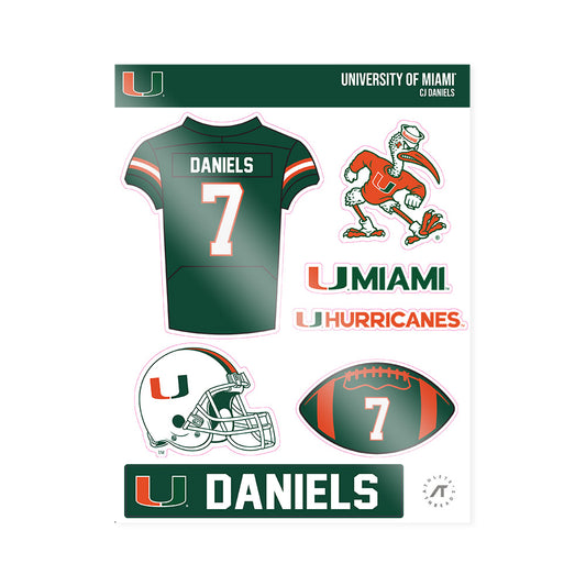 Miami - NCAA Football : CJ Daniels - Sticker Sheet-0
