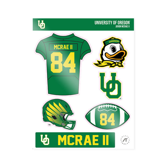 Oregon - NCAA Football : Jovon McRae II - Sticker Sheet-0