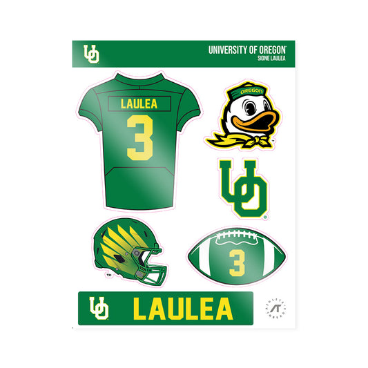 Oregon - NCAA Football : Sione Laulea - Sticker Sheet-0