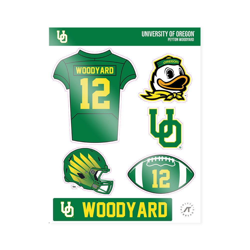 Oregon - NCAA Football : Peyton Woodyard - Sticker Sheet-0