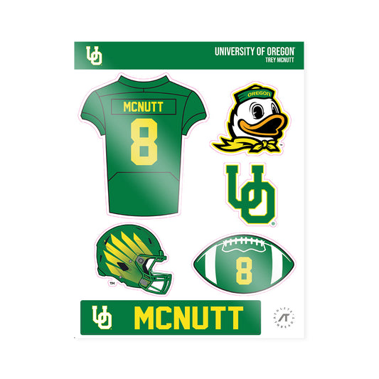 Oregon - NCAA Football : Trey McNutt - Sticker Sheet-0
